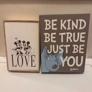 Mickey Mouse and Dr. Seuss Wall Art Set
